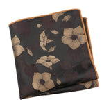 Black Gold Floral Pocket Square