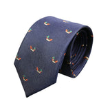 Navy Blue White Ice Cream Necktie