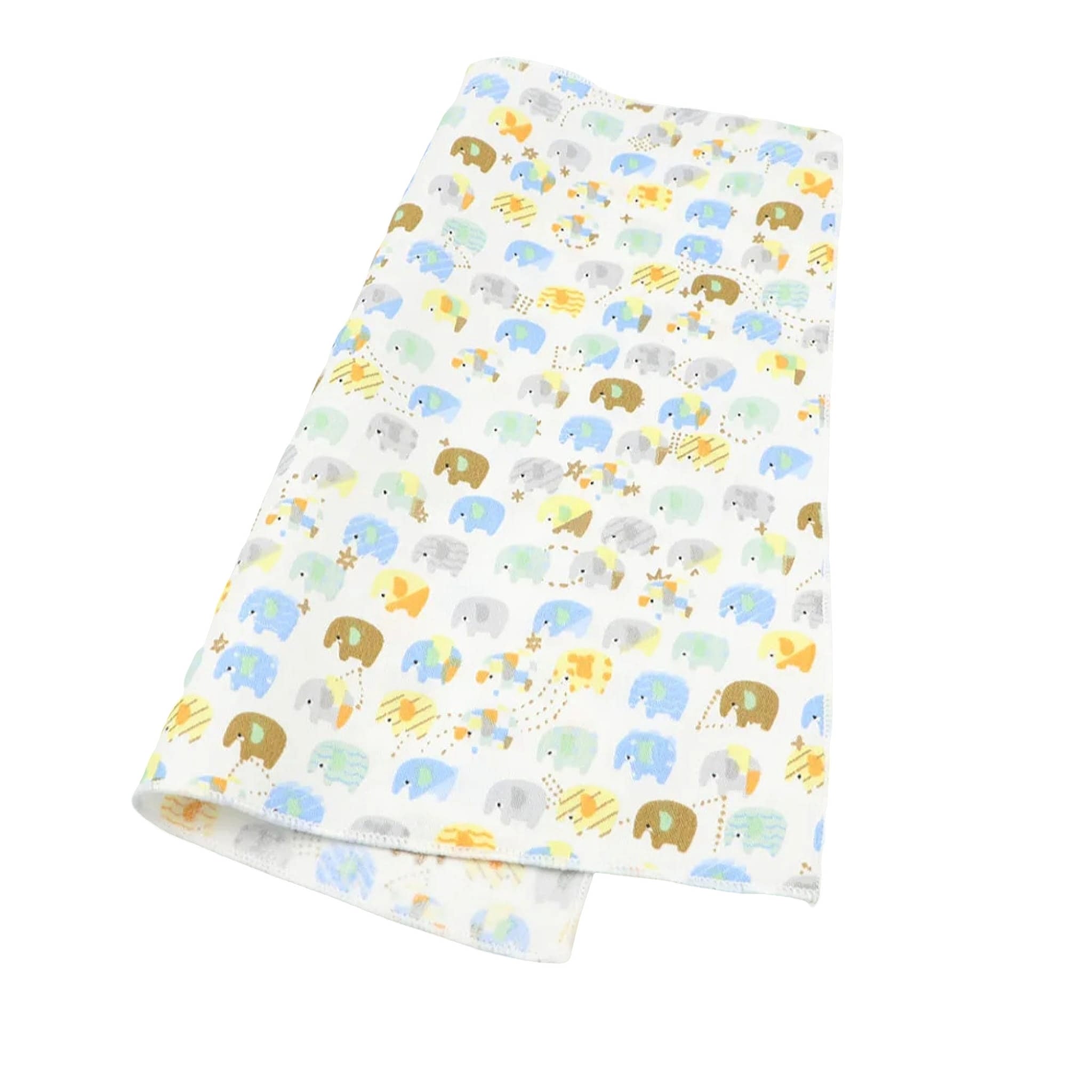 White Brown Elephant Pocket Square