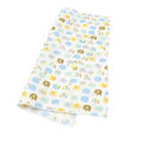 White Brown Elephant Pocket Square