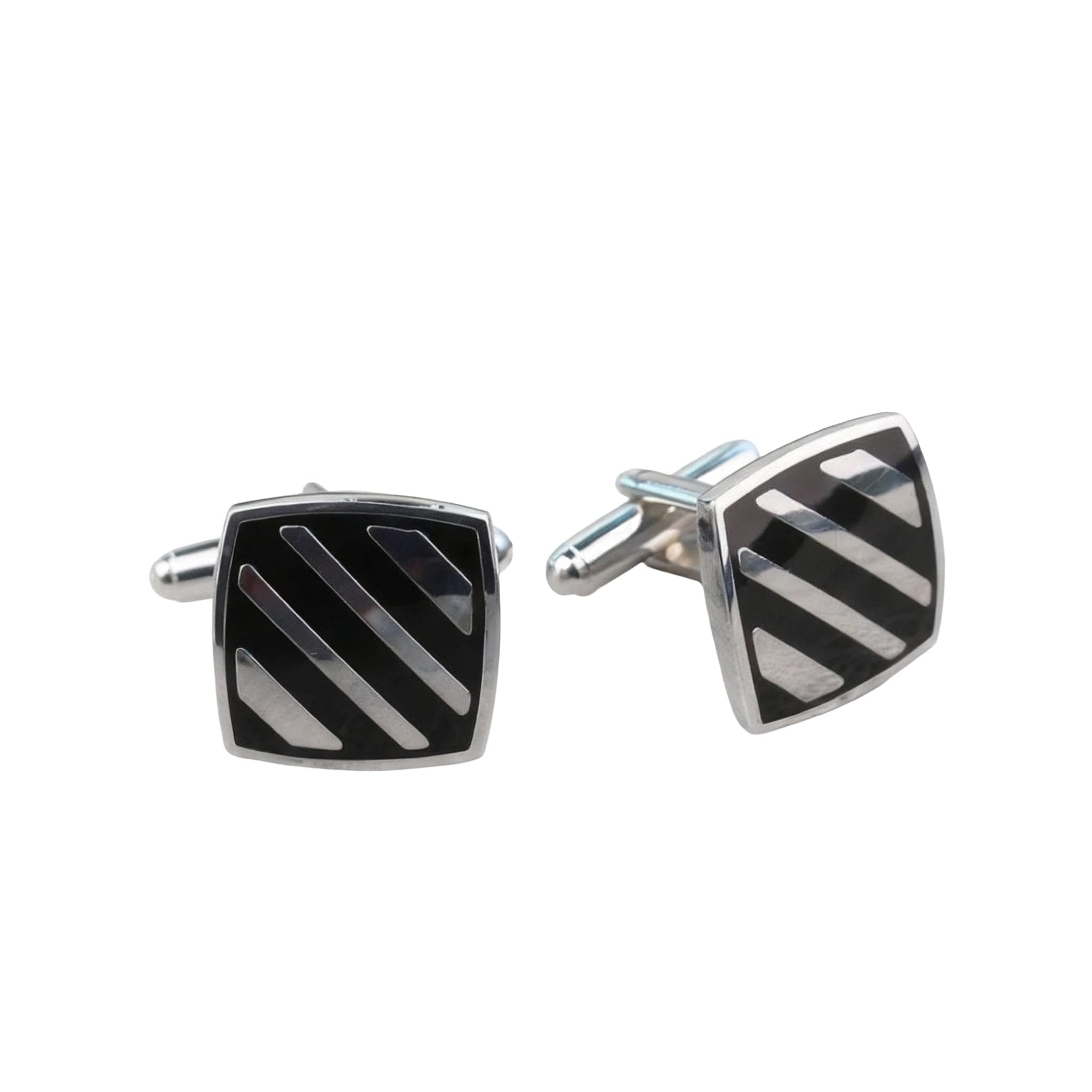 Black Striped Cufflinks