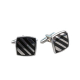 Black Striped Cufflinks