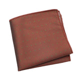 Brown Green Dotted Pocket Square