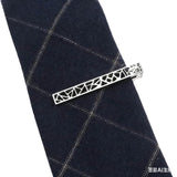 Silver Geometric Tie Bar