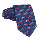 Blue Red Car Necktie