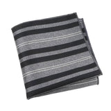 Gray Black Striped Pocket Square