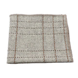 Gray Brown Plaid Pocket Square