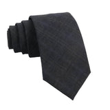 Charcoal Gray Plaid Necktie