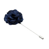 Navy Blue Navy Floral Lapel Pin