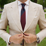 Blue With Maroon Herringbone Necktie