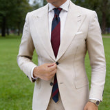 Blue With Maroon Herringbone Necktie