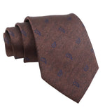 Brown Blue Paisley Necktie