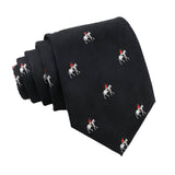 Black White Horseman Necktie