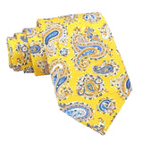 Yellow Blue Paisley Necktie