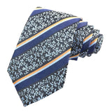 Black Blue Floral Necktie