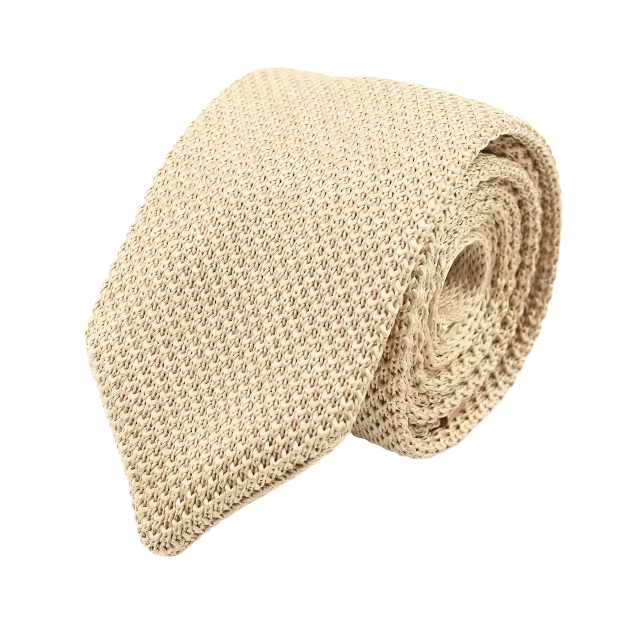 Beige Knitted Tie