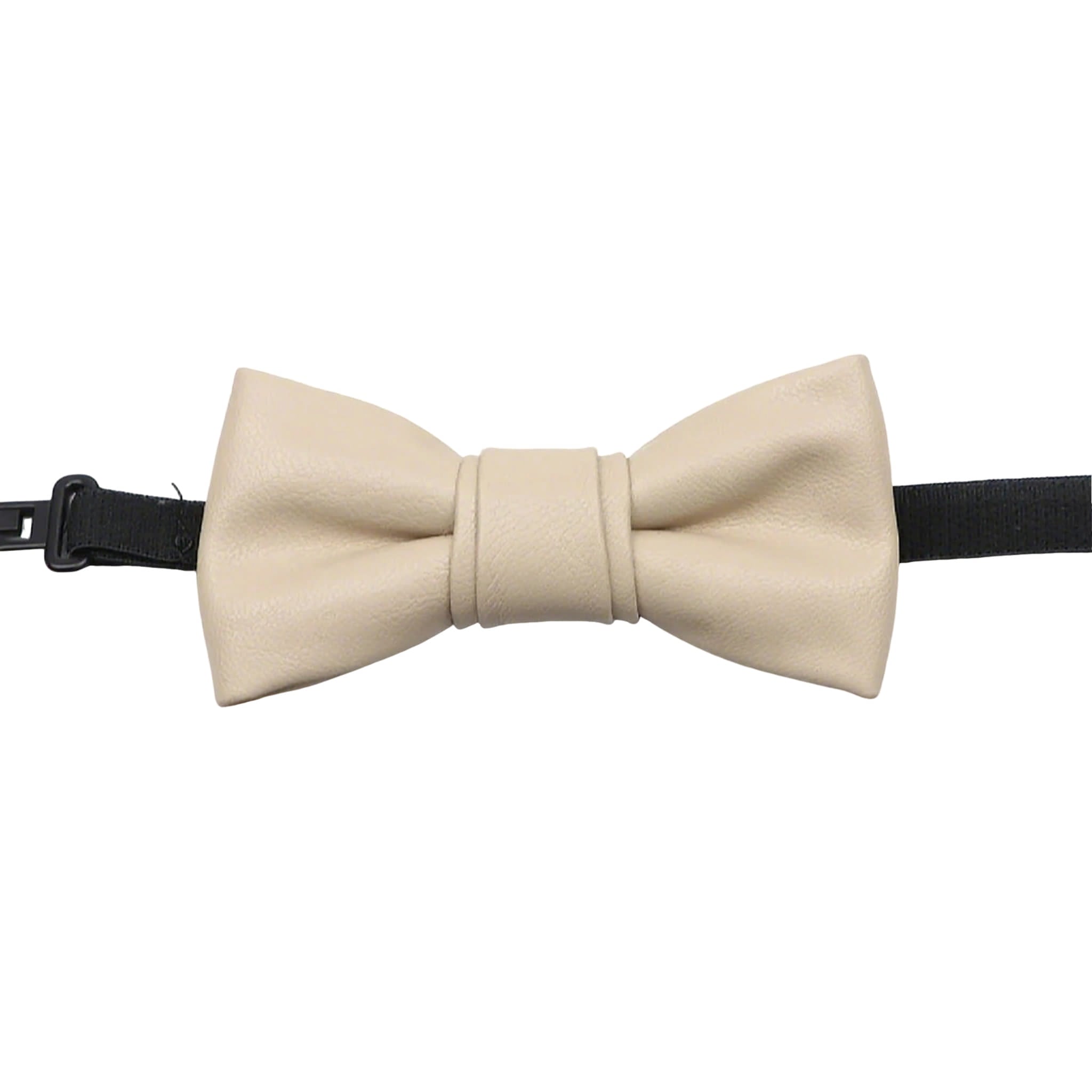 Beige Solid Solid Bowtie