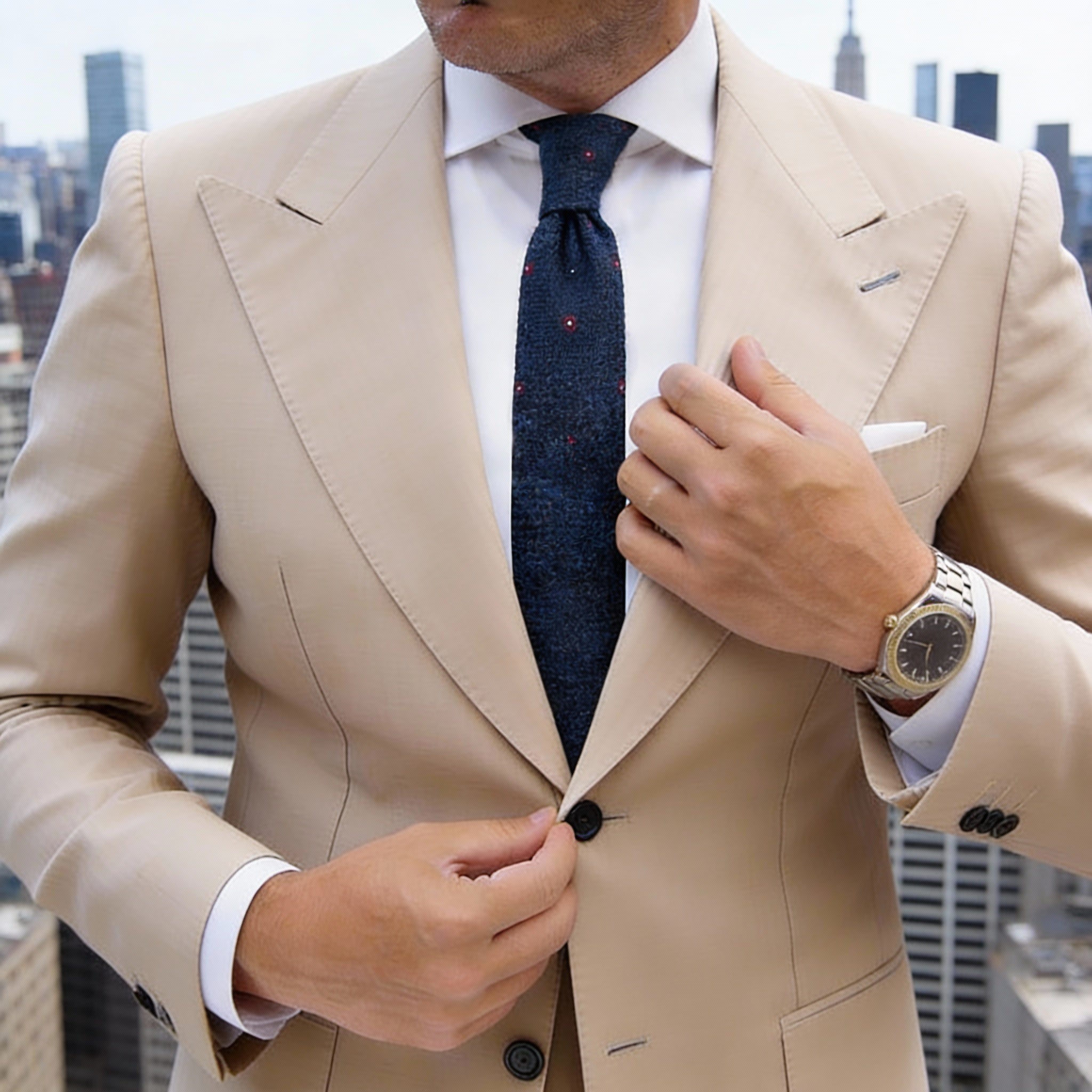 Maroon With Blue And Yellow Diamond Necktie