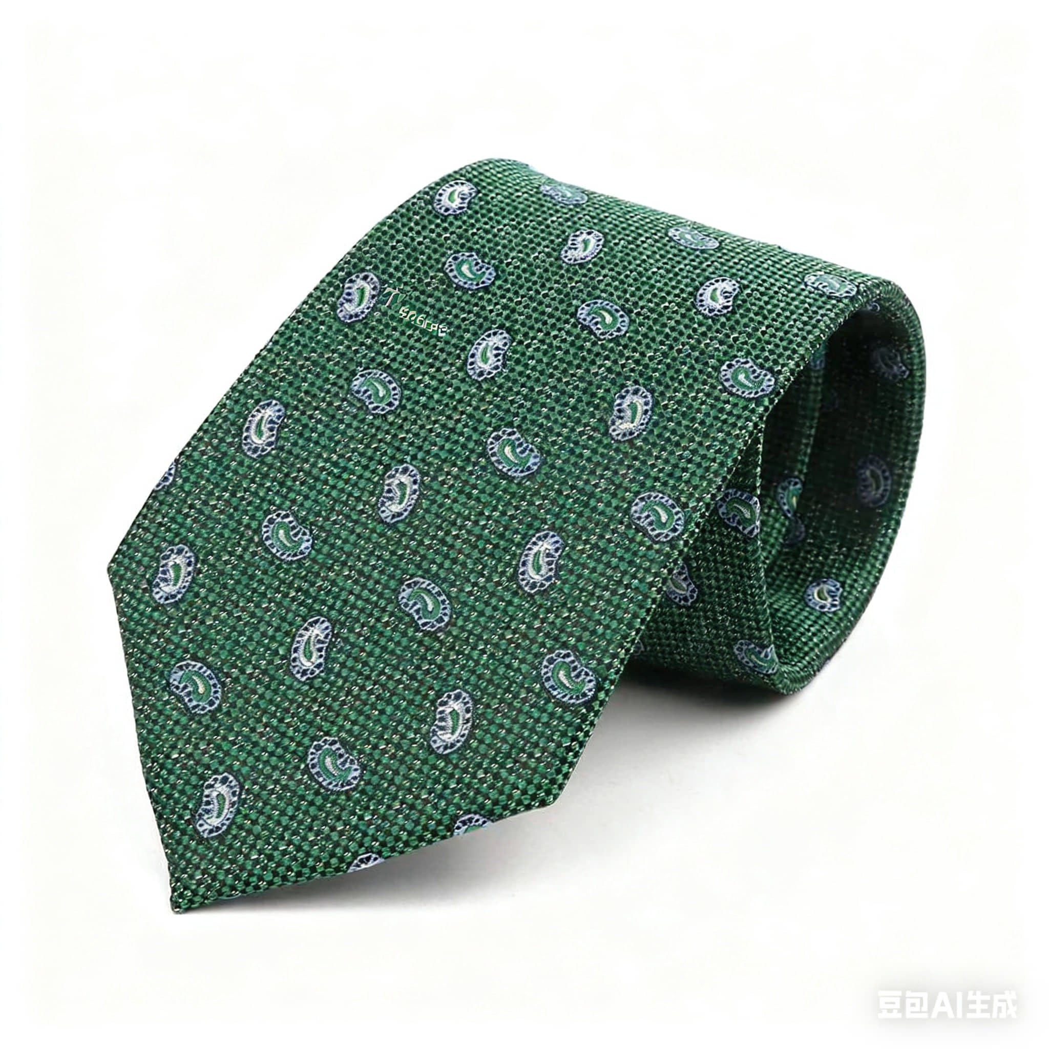 Green Blue Paisley Necktie