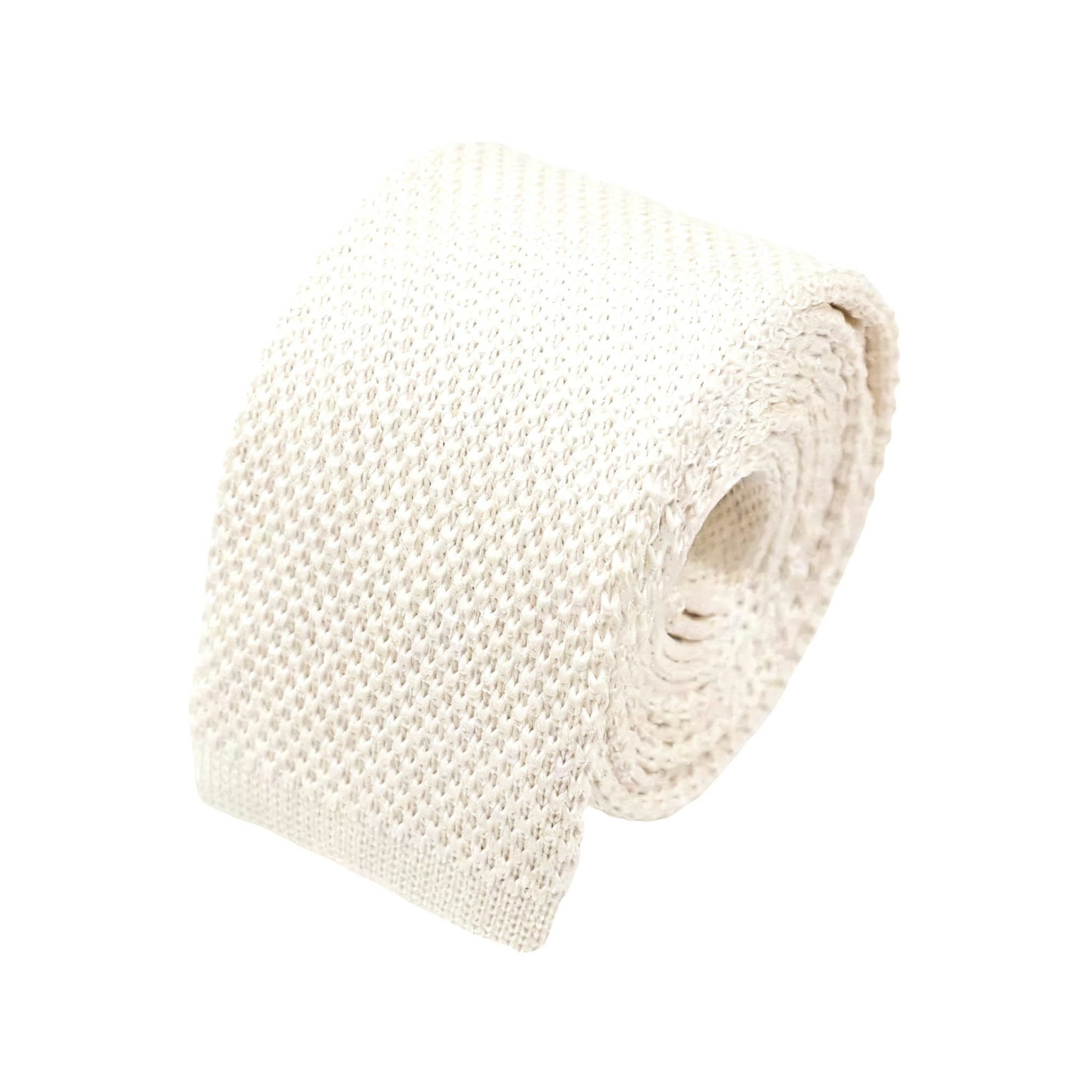 Off White Knitted Tie