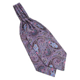 Purple Blue Paisley Ascot