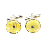 Yellow Blue Polka Dot Cufflink
