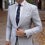 Navy With Light Green Dragonfly Necktie