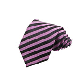 Black Purple Striped Necktie