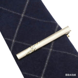 Gold White Rhinestone Tie Bar