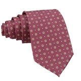 Burgundy Gold Floral Necktie
