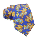 Blue Orange Paisley Necktie
