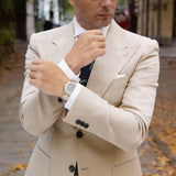 Navy Blue With Red And White Horse Necktie