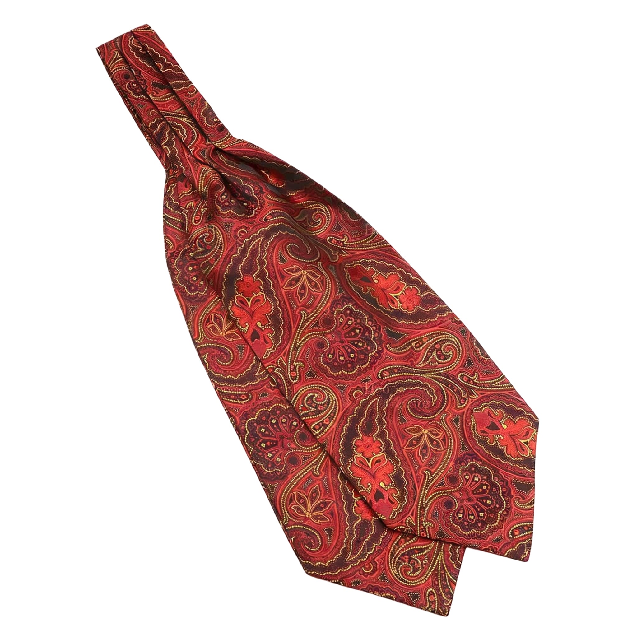 Red Yellow Paisley Ascot