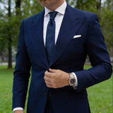 Dark Blue with Golden Dots Necktie