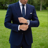 Dark Blue with Golden Dots Necktie