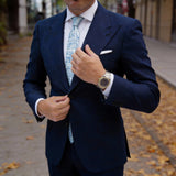 Blue With White Circuit Necktie