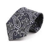 Gray Silver Paisley Necktie