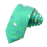 Green White Pelican Necktie