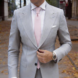 Pink with White Subtle Check Pattern Necktie