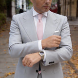 Pink with White Subtle Check Pattern Necktie