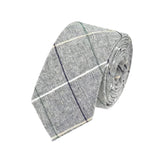Gray Beige Plaid Necktie