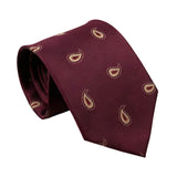 Burgundy Gold Paisley Necktie