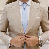 Blue With White Paisley Necktie