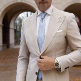 Blue With White Paisley Necktie