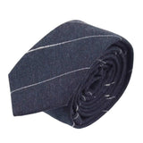 Navy White Stripe Tie