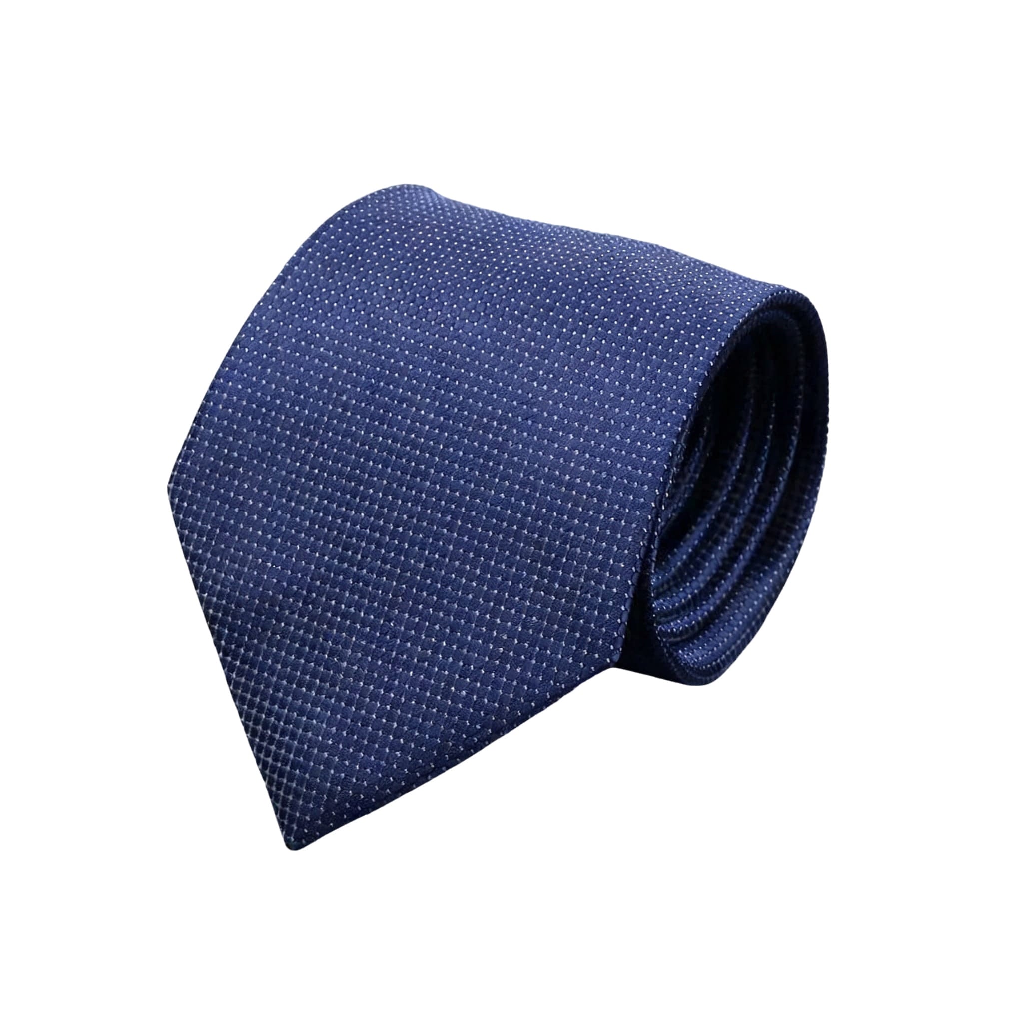 Navy Blue White Dotted Necktie
