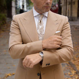 White With Brown Paisley Necktie