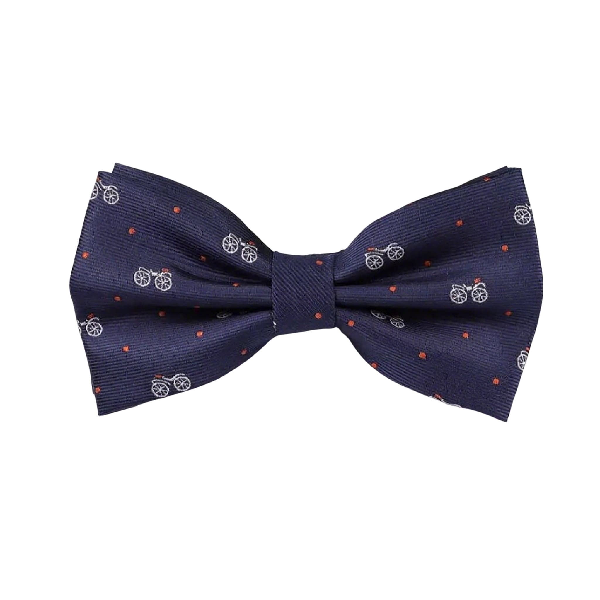 Burgundy Navy Stripe Bow Tie