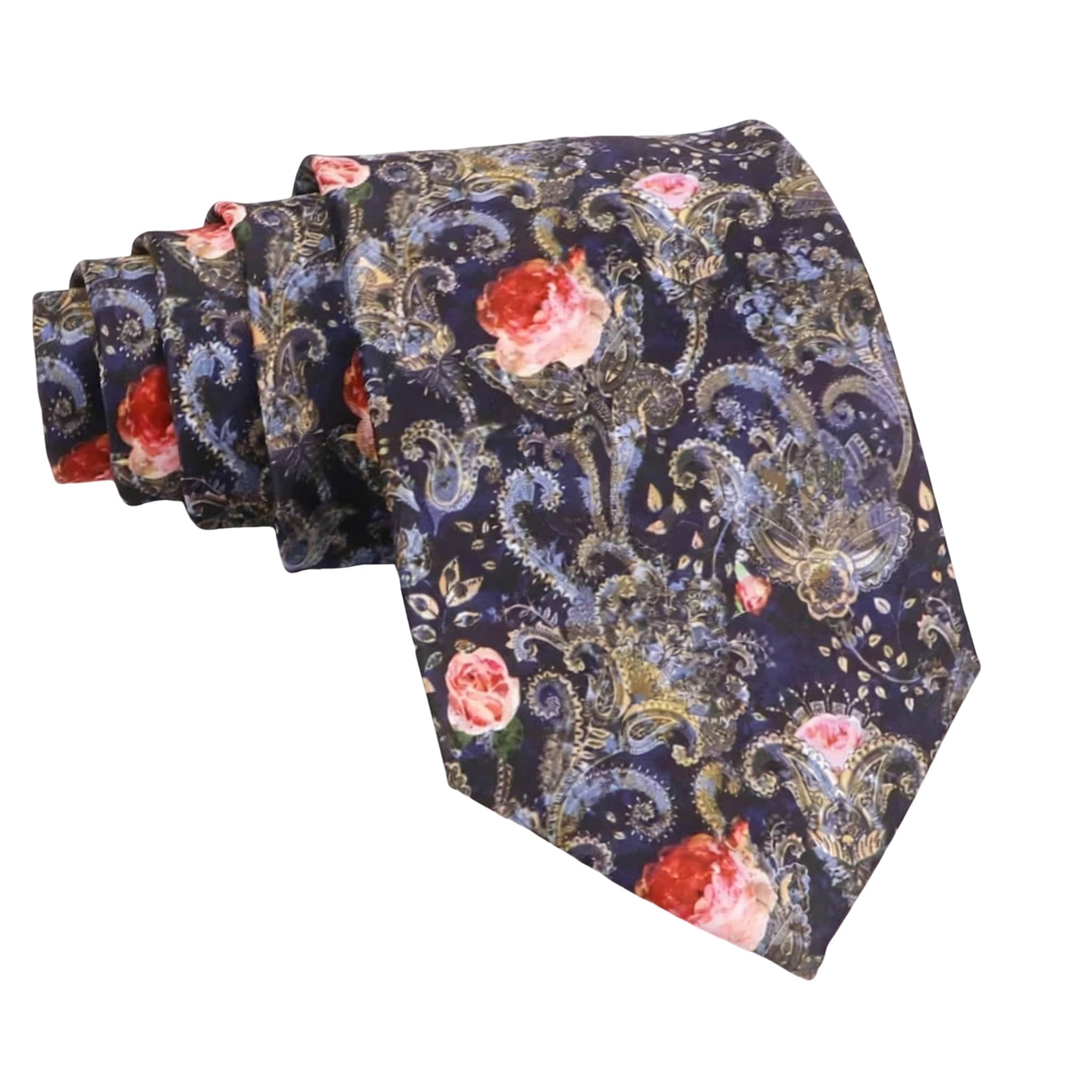 Black Green Paisley Necktie