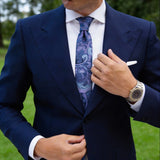 Blue With Purple Paisley Necktie